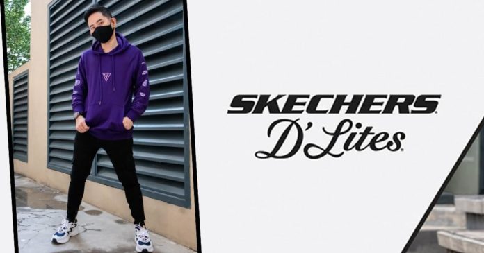 skechers d'lites mens blue